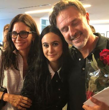 Coco Arquette with her parents.